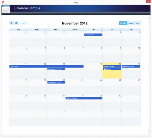 web calendar view in Access