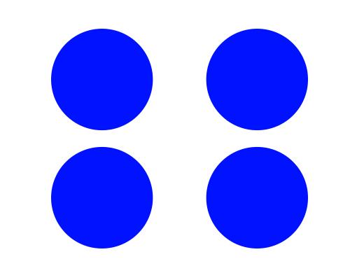 placing four circles
